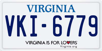 VA license plate VKI6779