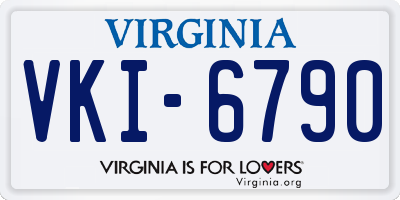 VA license plate VKI6790