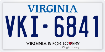 VA license plate VKI6841