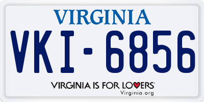 VA license plate VKI6856