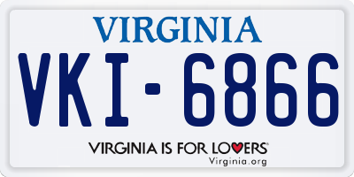 VA license plate VKI6866