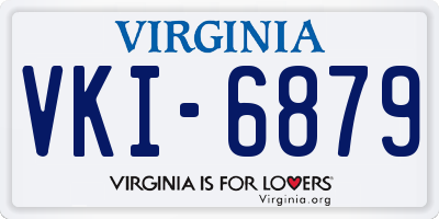 VA license plate VKI6879