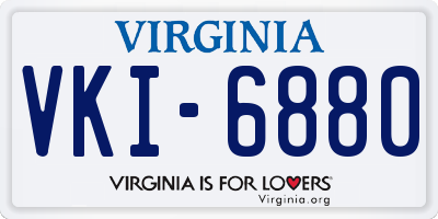 VA license plate VKI6880