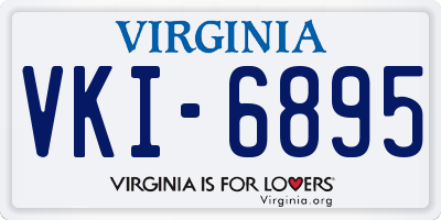 VA license plate VKI6895