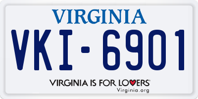 VA license plate VKI6901