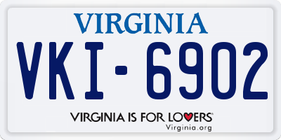 VA license plate VKI6902