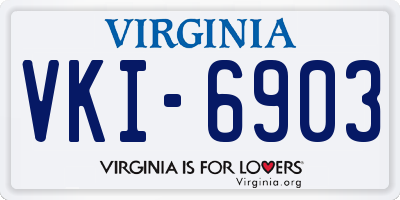 VA license plate VKI6903