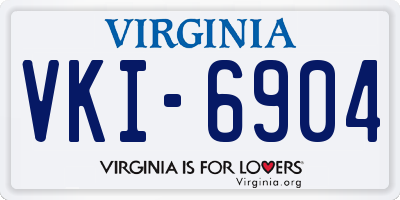 VA license plate VKI6904