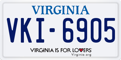 VA license plate VKI6905