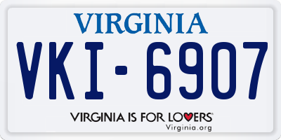 VA license plate VKI6907