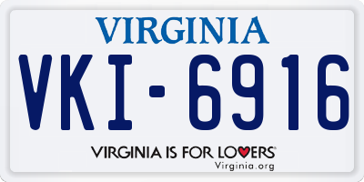 VA license plate VKI6916