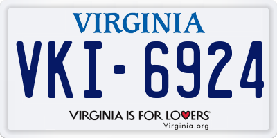 VA license plate VKI6924