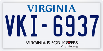 VA license plate VKI6937