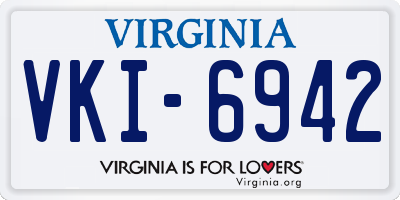 VA license plate VKI6942