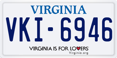 VA license plate VKI6946