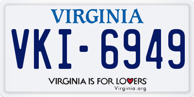VA license plate VKI6949