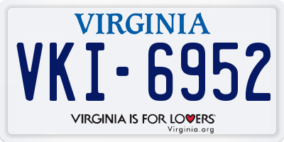 VA license plate VKI6952