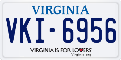VA license plate VKI6956