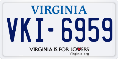 VA license plate VKI6959
