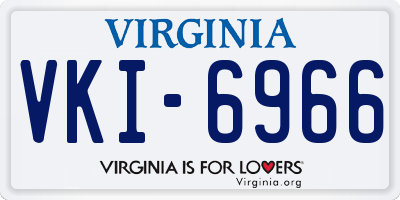 VA license plate VKI6966