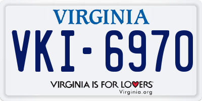 VA license plate VKI6970