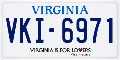 VA license plate VKI6971