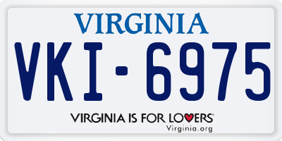 VA license plate VKI6975