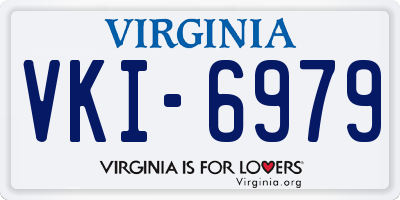 VA license plate VKI6979