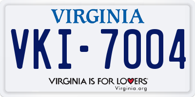 VA license plate VKI7004
