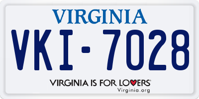 VA license plate VKI7028