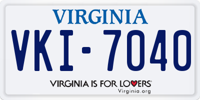 VA license plate VKI7040