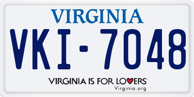 VA license plate VKI7048
