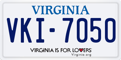 VA license plate VKI7050