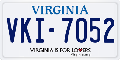 VA license plate VKI7052