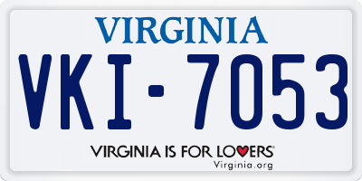 VA license plate VKI7053