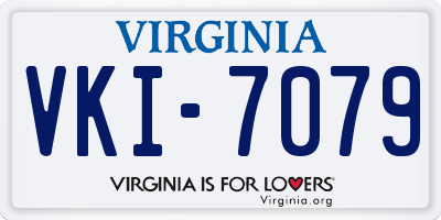 VA license plate VKI7079
