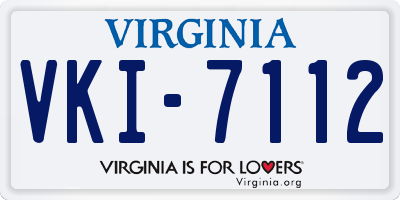 VA license plate VKI7112