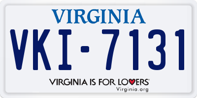 VA license plate VKI7131