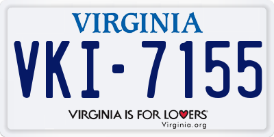 VA license plate VKI7155