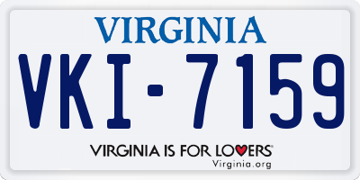 VA license plate VKI7159