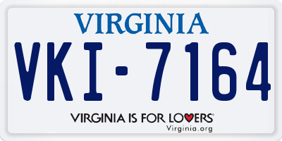 VA license plate VKI7164