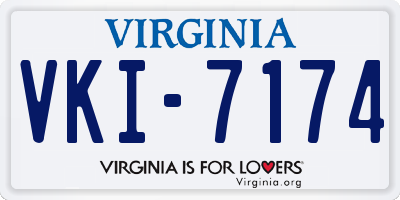 VA license plate VKI7174