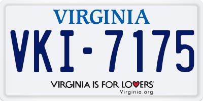 VA license plate VKI7175