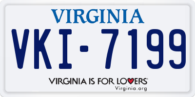 VA license plate VKI7199