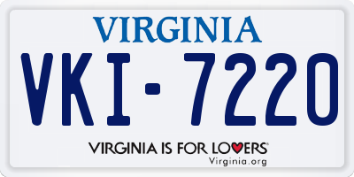 VA license plate VKI7220