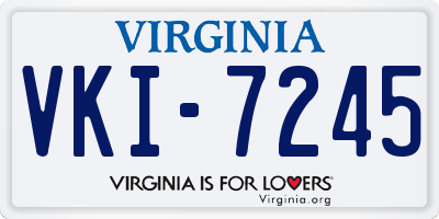 VA license plate VKI7245