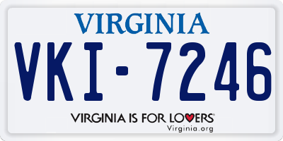 VA license plate VKI7246