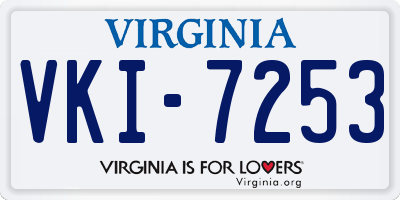 VA license plate VKI7253