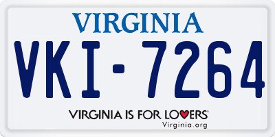 VA license plate VKI7264