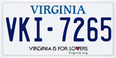 VA license plate VKI7265